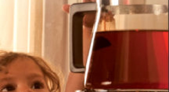 Pas op met hete thee