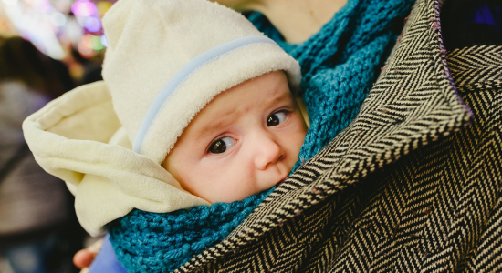 Je baby dragen in de herfst en winter: hier kun je op letten